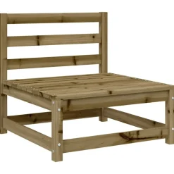 vidaXL Muebles De Jardín-Sofá jardín sin reposabrazos madera pino impregnada 70x70x67 cm