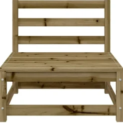 vidaXL Muebles De Jardín-Sofá jardín sin reposabrazos madera pino impregnada 70x70x67 cm