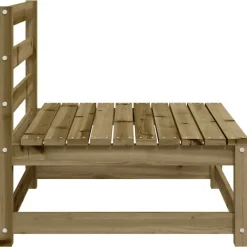 vidaXL Muebles De Jardín-Sofá jardín sin reposabrazos madera pino impregnada 70x70x67 cm