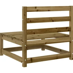vidaXL Muebles De Jardín-Sofá jardín sin reposabrazos madera pino impregnada 70x70x67 cm