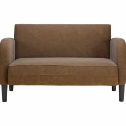 vidaXL Sofás-Sofá Loveseat Marrón 110 cm Cuero Sintético