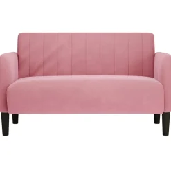 vidaXL Sofá Loveseat terciopelo 109 cm Rosa Discount