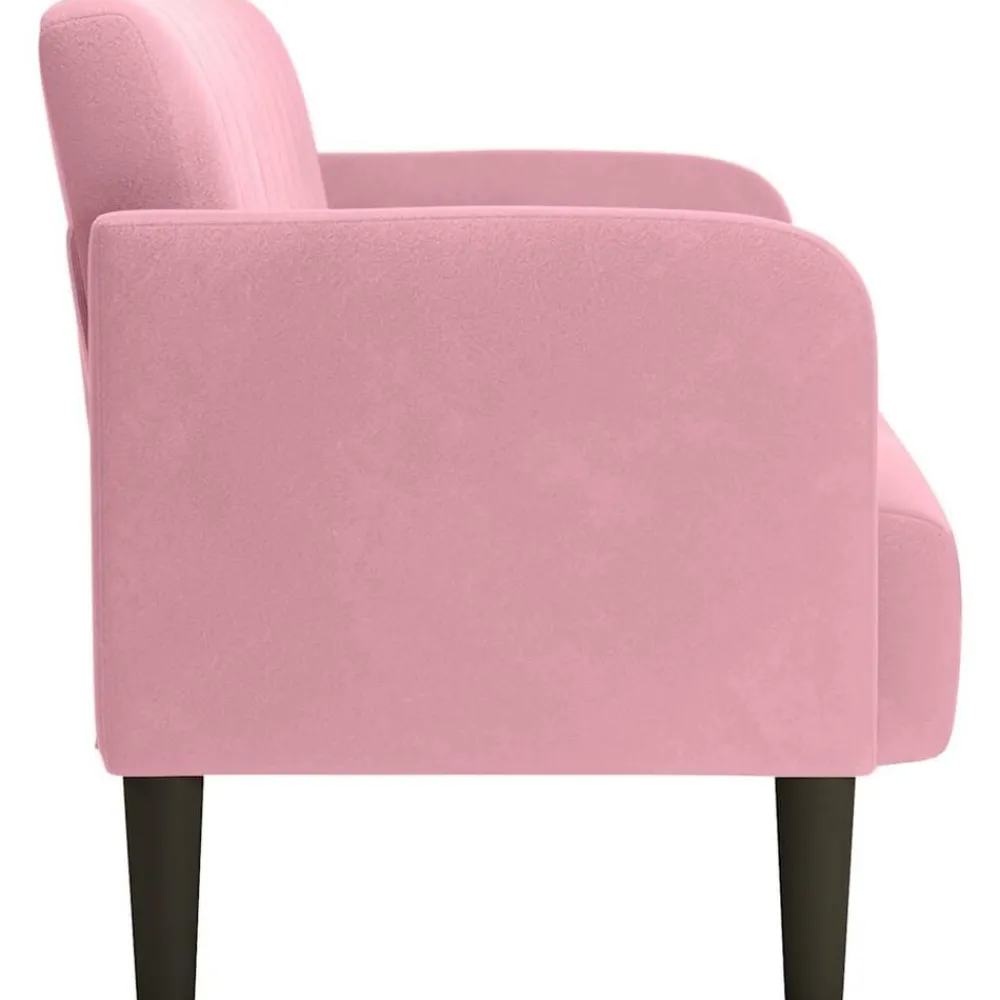 vidaXL Sofá Loveseat terciopelo 109 cm Rosa Discount
