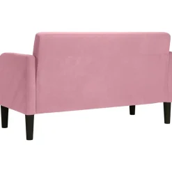vidaXL Sofá Loveseat terciopelo 109 cm Rosa Discount
