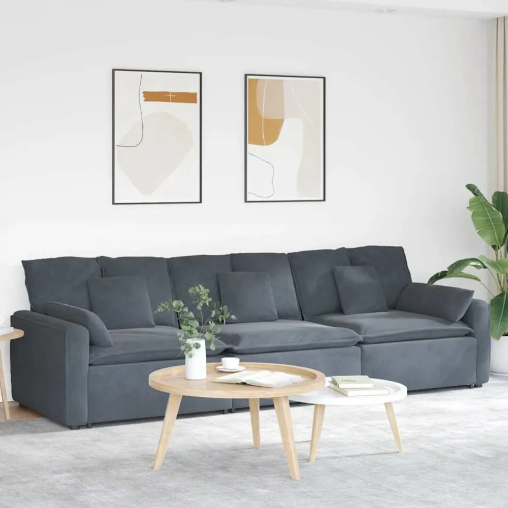 vidaXL Accesorios Para Sofás-Sofá modular con cojines
