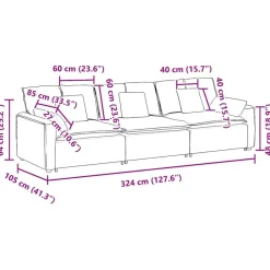 vidaXL Accesorios Para Sofás-Sofá modular con cojines
