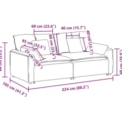 vidaXL Accesorios Para Sofás-Sofá modular con cojines