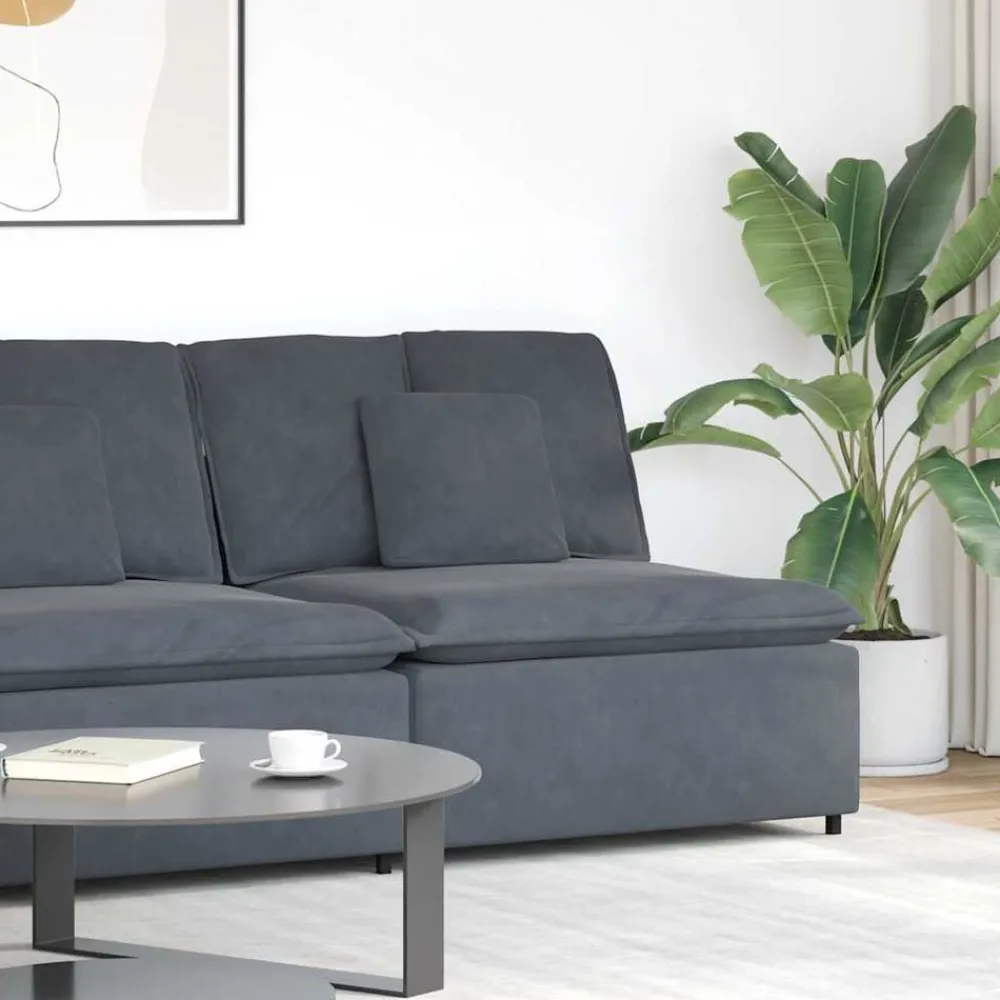 vidaXL Accesorios Para Sofás-Sofá modular con módulo central y cojines 100 cm