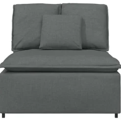 vidaXL Sofá modular con módulo central y cojines 100 cm Gris oscuro Sale