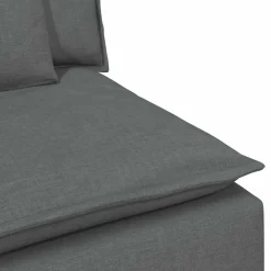 vidaXL Sofá modular con módulo central y cojines 100 cm Gris oscuro Sale