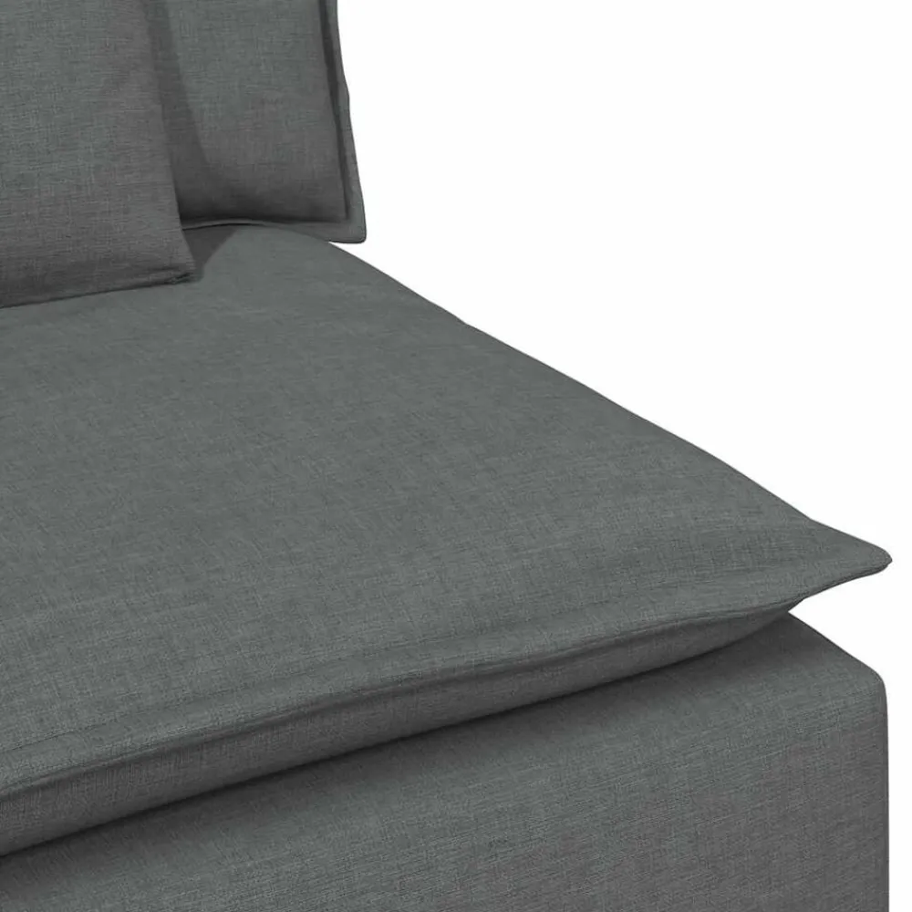 vidaXL Sofá modular con módulo central y cojines 100 cm Gris oscuro Sale