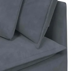 vidaXL Sofá modular de esquina con cojines 100 cm Gris oscuro