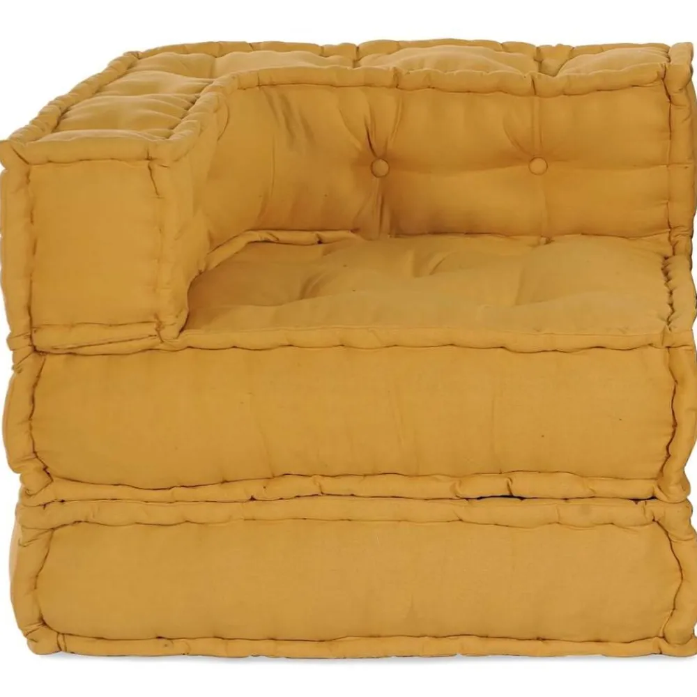 vidaXL Sofá modular de tela 70x70x54 Amarillo