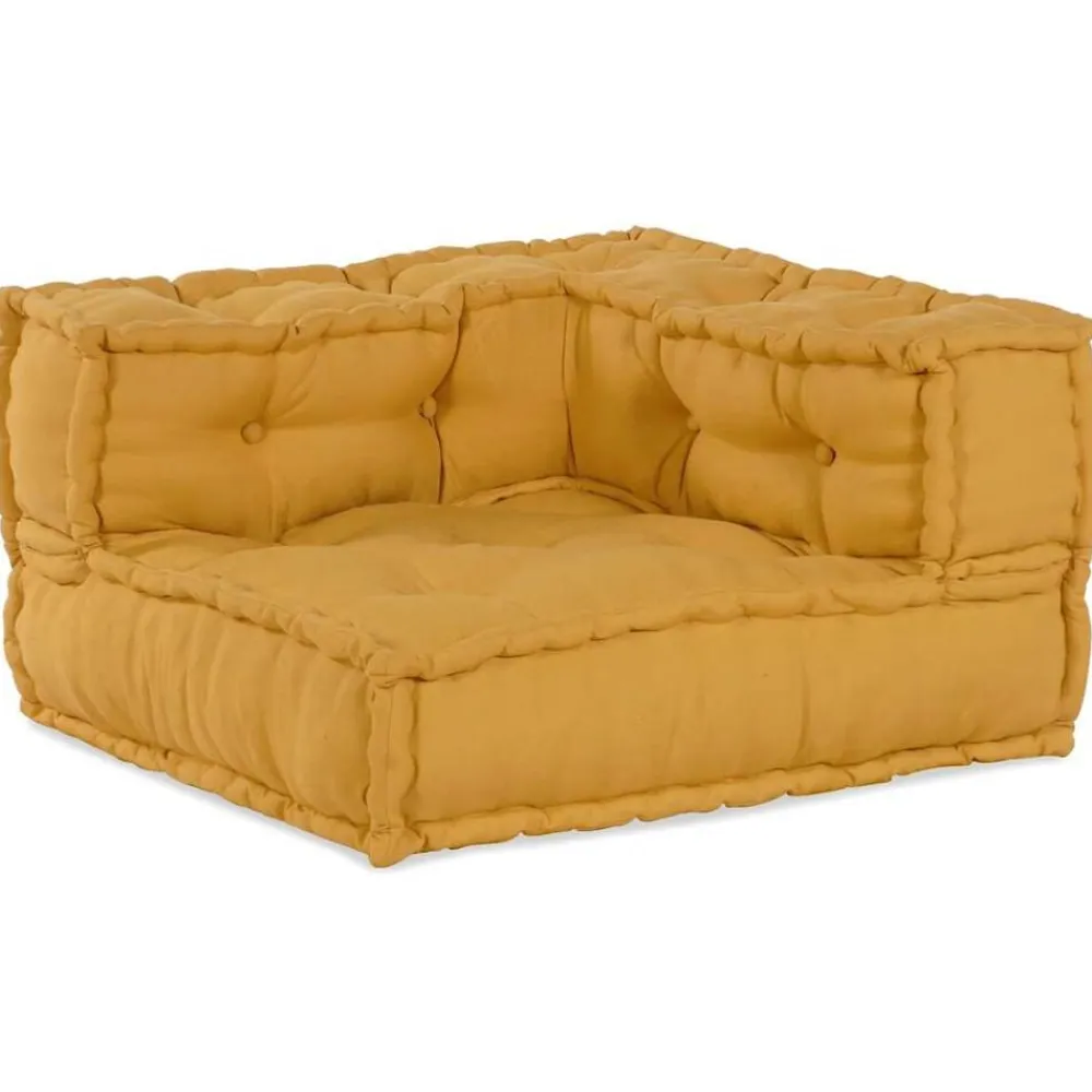 vidaXL Sofá modular de tela 70x70x54 Amarillo