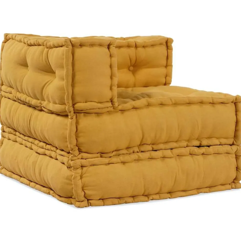 vidaXL Sofá modular de tela 70x70x54 Amarillo