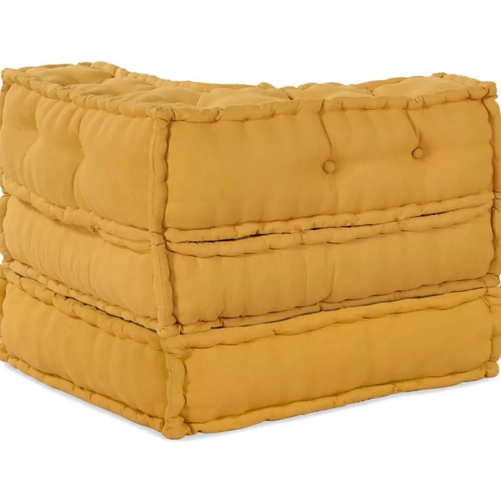 vidaXL Sofá modular de tela 70x70x54 Amarillo