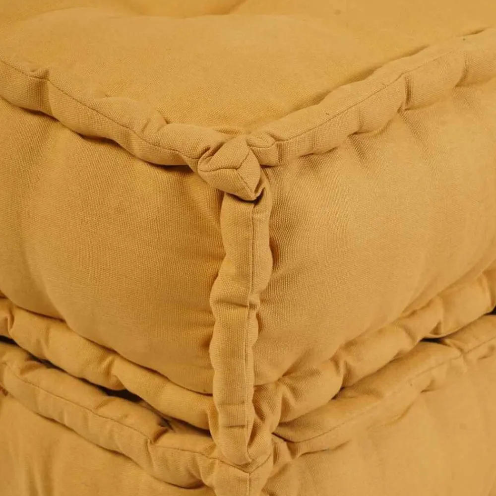vidaXL Sofá modular de tela 70x70x54 Amarillo