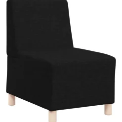 vidaXL Sofá modular sin brazos, tela negra, 55 cm Negro Hot