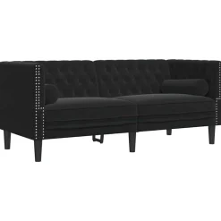 vidaXL Sofá 174 x 74,5 x 70,5 cm Terciopelo Negro Outlet