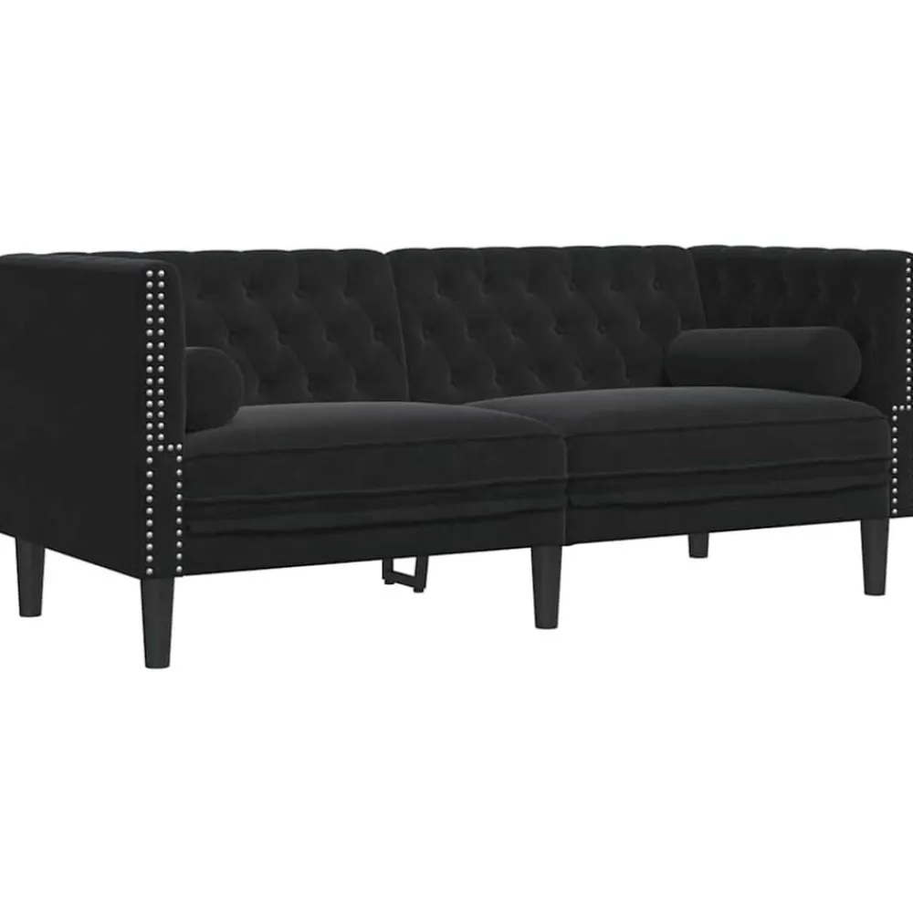 vidaXL Sofá 174 x 74,5 x 70,5 cm Terciopelo Negro Outlet