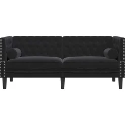 vidaXL Sofá 174 x 74,5 x 70,5 cm Terciopelo Negro Outlet