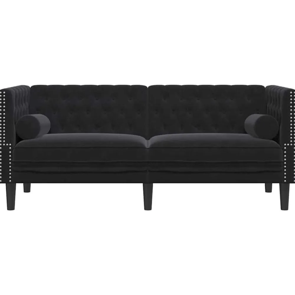 vidaXL Sofá 174 x 74,5 x 70,5 cm Terciopelo Negro Outlet