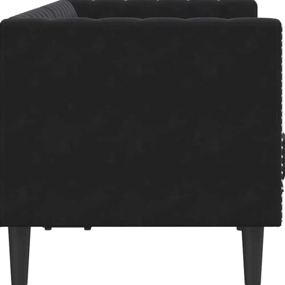 vidaXL Sofá 174 x 74,5 x 70,5 cm Terciopelo Negro Outlet