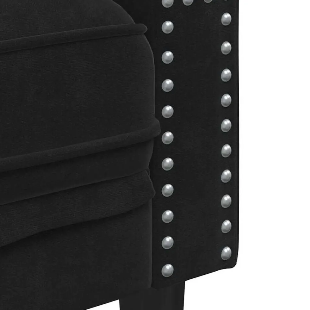 vidaXL Sofá 174 x 74,5 x 70,5 cm Terciopelo Negro Outlet