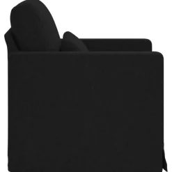 vidaXL Sofá 78 x 78 x 80 cm tela Negro