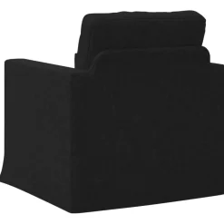 vidaXL Sofá 78 x 78 x 80 cm tela Negro
