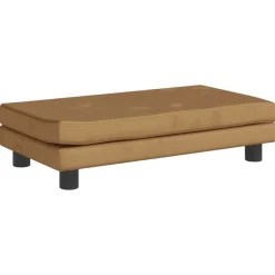 vidaXL Sofá para niños con reposapiés terciopelo marrón 100x50x30 cm Marr&oacute;n New