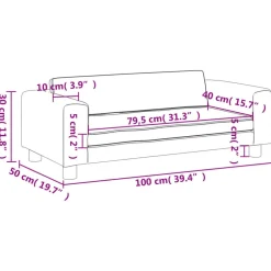 vidaXL Sofá para niños con reposapiés terciopelo marrón 100x50x30 cm Marr&oacute;n New
