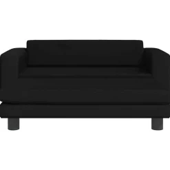 vidaXL Sofá para niños con reposapiés terciopelo 100x50x30 cm Negro Online