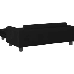 vidaXL Sofá para niños con reposapiés terciopelo 100x50x30 cm Negro Online