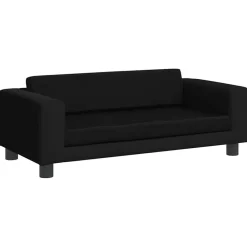 vidaXL Sofá para niños con reposapiés terciopelo 100x50x30 cm Negro Online