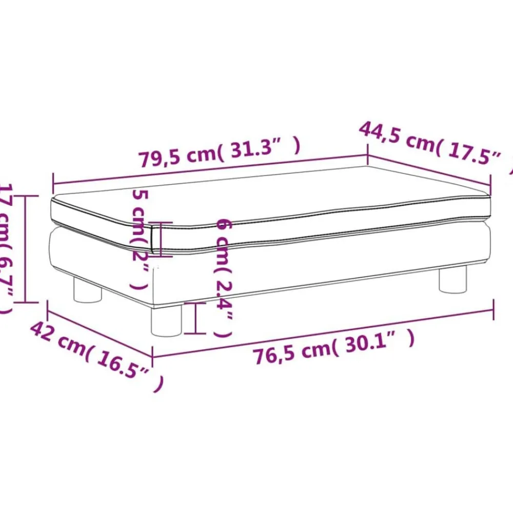 vidaXL Sofá para niños con reposapiés terciopelo 100x50x30 cm Crema