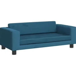 vidaXL Sofá para niños con reposapiés terciopelo 100x50x30 cm Azul Online