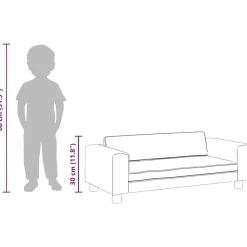 vidaXL Sofá para niños con reposapiés terciopelo 100x50x30 cm Azul Online