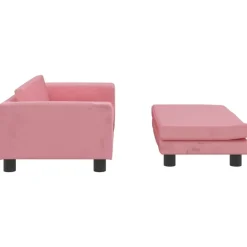 Niños vidaXL Mobiliario Para Bebés Y Niños Pequeños-Sofá para niños con reposapiés terciopelo 100x50x30 cm