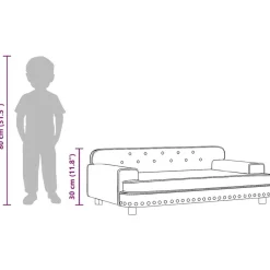 Niños vidaXL Mobiliario Para Bebés Y Niños Pequeños-Sofá para niños de cuero sintético 90x53x30 cm