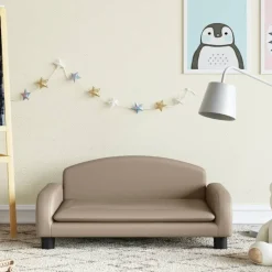 Niños vidaXL Mobiliario Para Bebés Y Niños Pequeños-Sofá para niños de cuero sintético 70x45x30 cm
