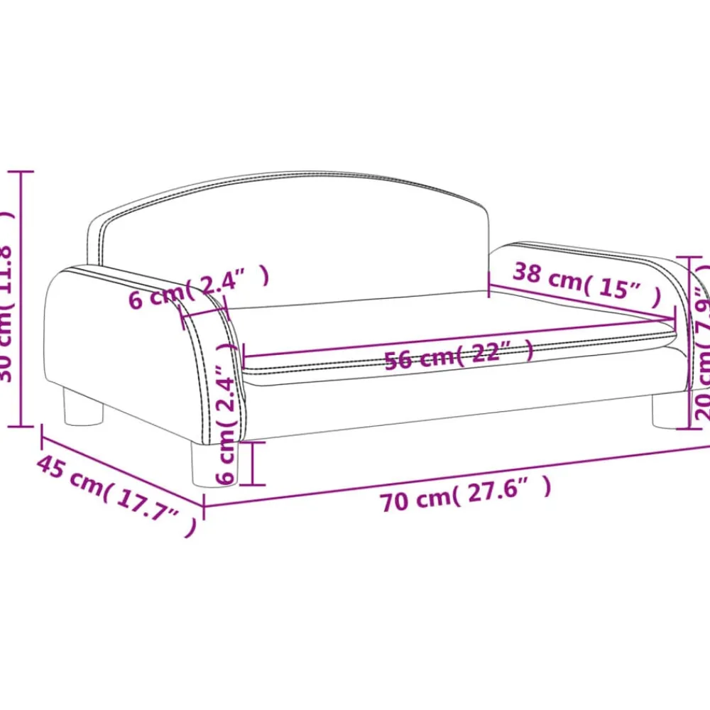 Niños vidaXL Mobiliario Para Bebés Y Niños Pequeños-Sofá para niños de cuero sintético 70x45x30 cm