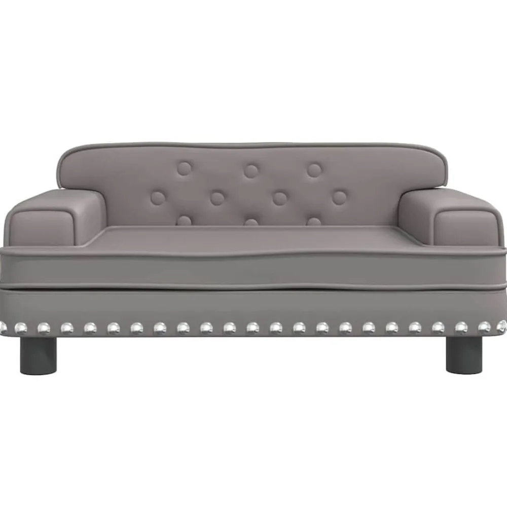 vidaXL Sofá para niños de cuero sintético 70x45x30 cm Gris Sale