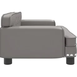 vidaXL Sofá para niños de cuero sintético 70x45x30 cm Gris Sale