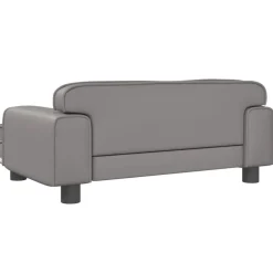 vidaXL Sofá para niños de cuero sintético 70x45x30 cm Gris Sale