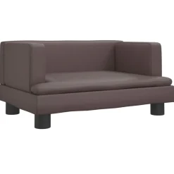 vidaXL Sofá para niños de cuero sintético marrón 60x40x30 cm Marrón Clearance