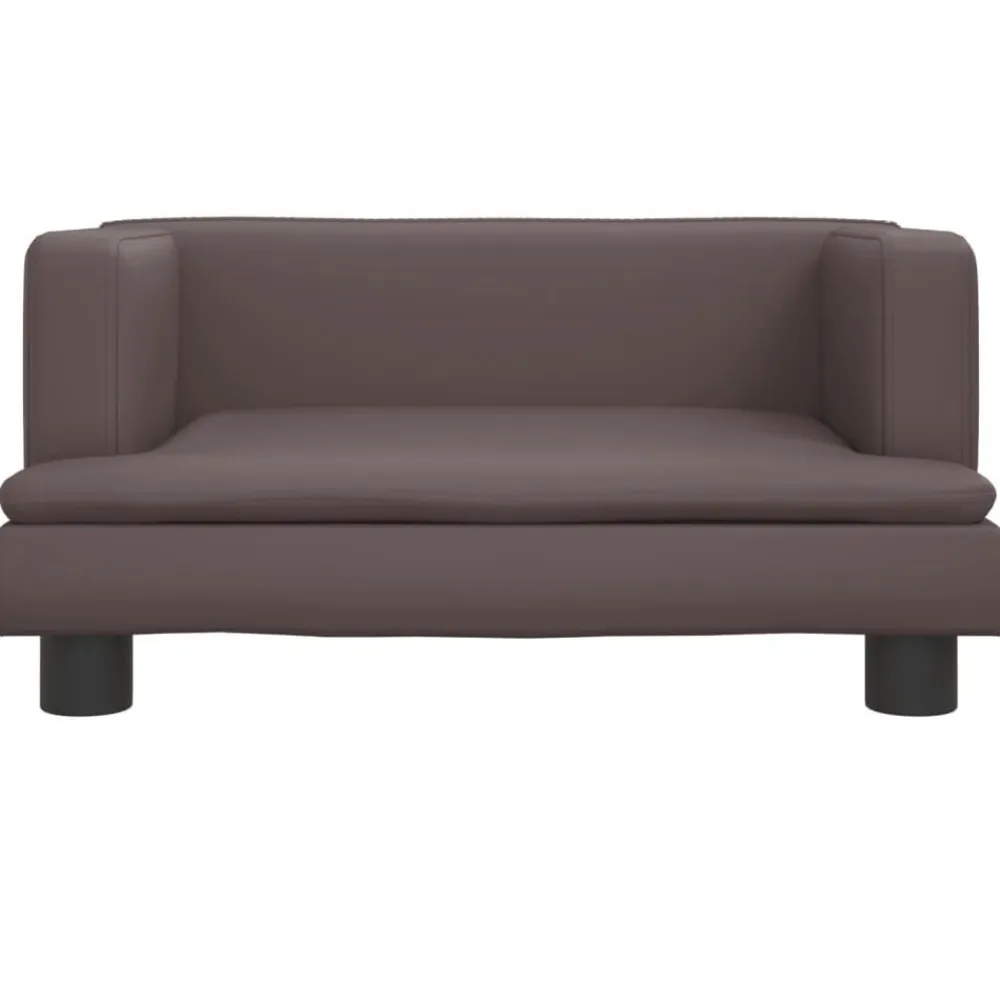 vidaXL Sofá para niños de cuero sintético marrón 60x40x30 cm Marrón Clearance