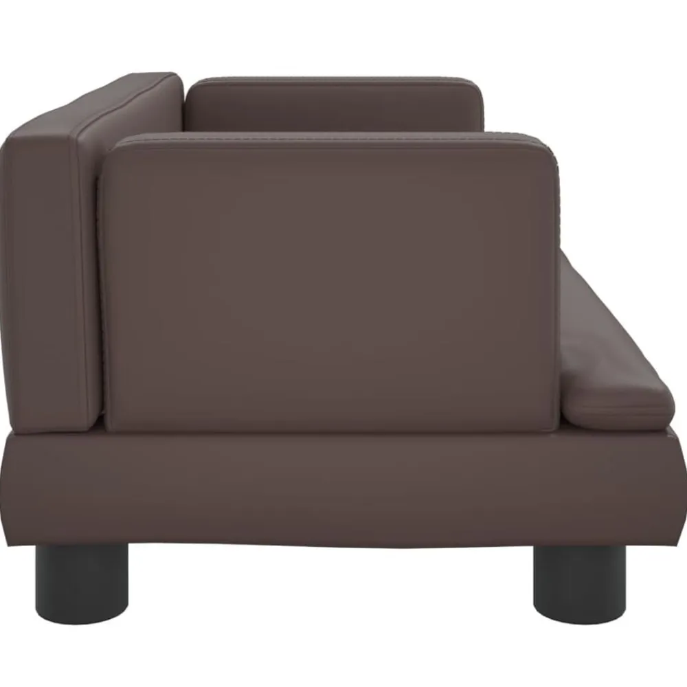 vidaXL Sofá para niños de cuero sintético marrón 60x40x30 cm Marrón Clearance