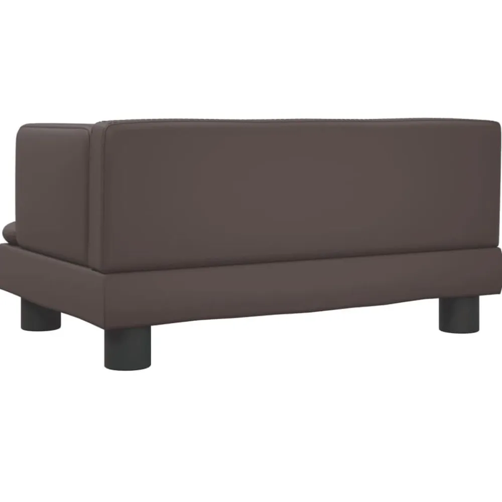 vidaXL Sofá para niños de cuero sintético marrón 60x40x30 cm Marrón Clearance