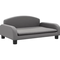 vidaXL Sofá para niños de cuero sintético 70x45x30 cm Gris Clearance